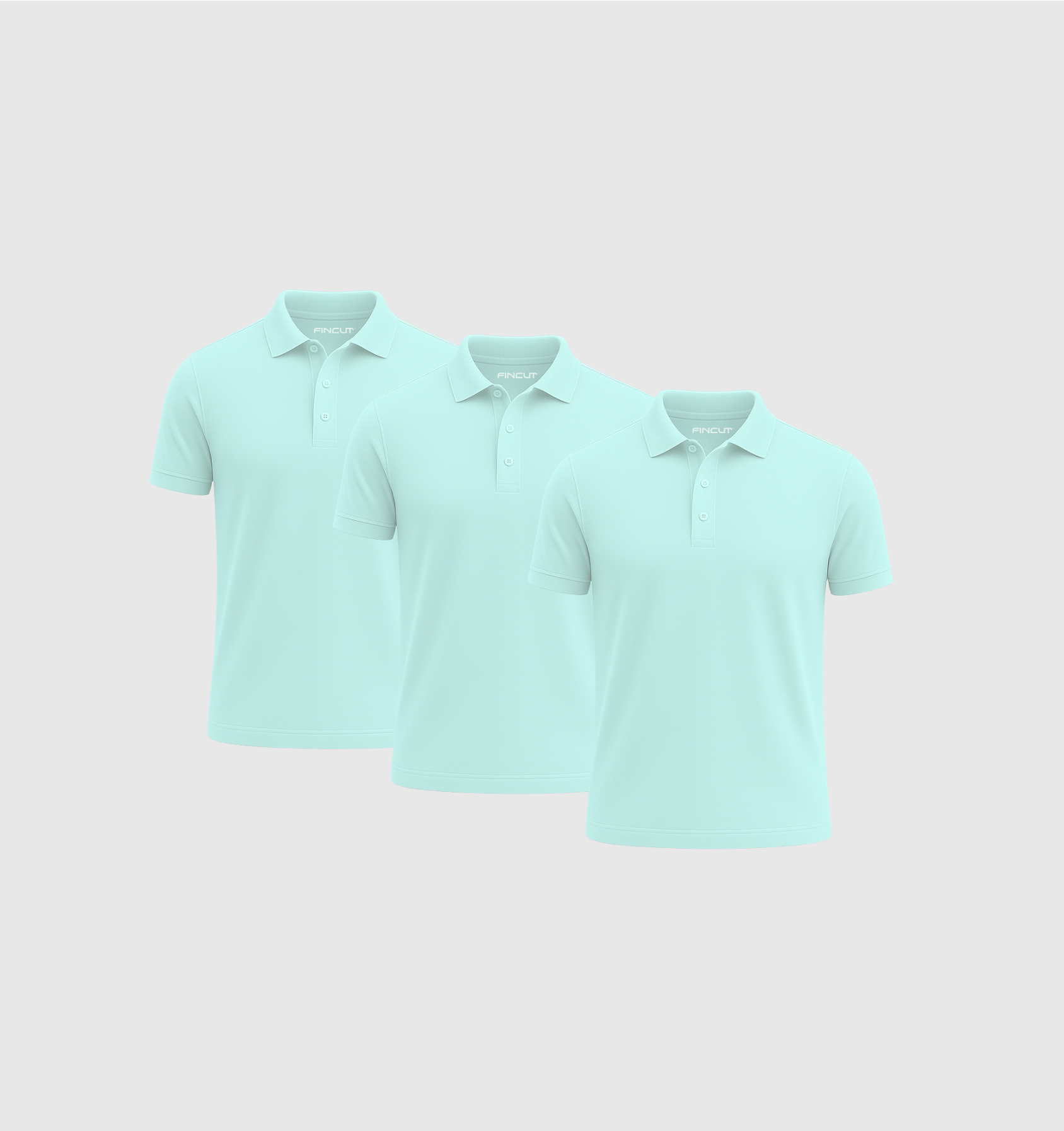 Pack de 3 Polo - Bleu turquoise