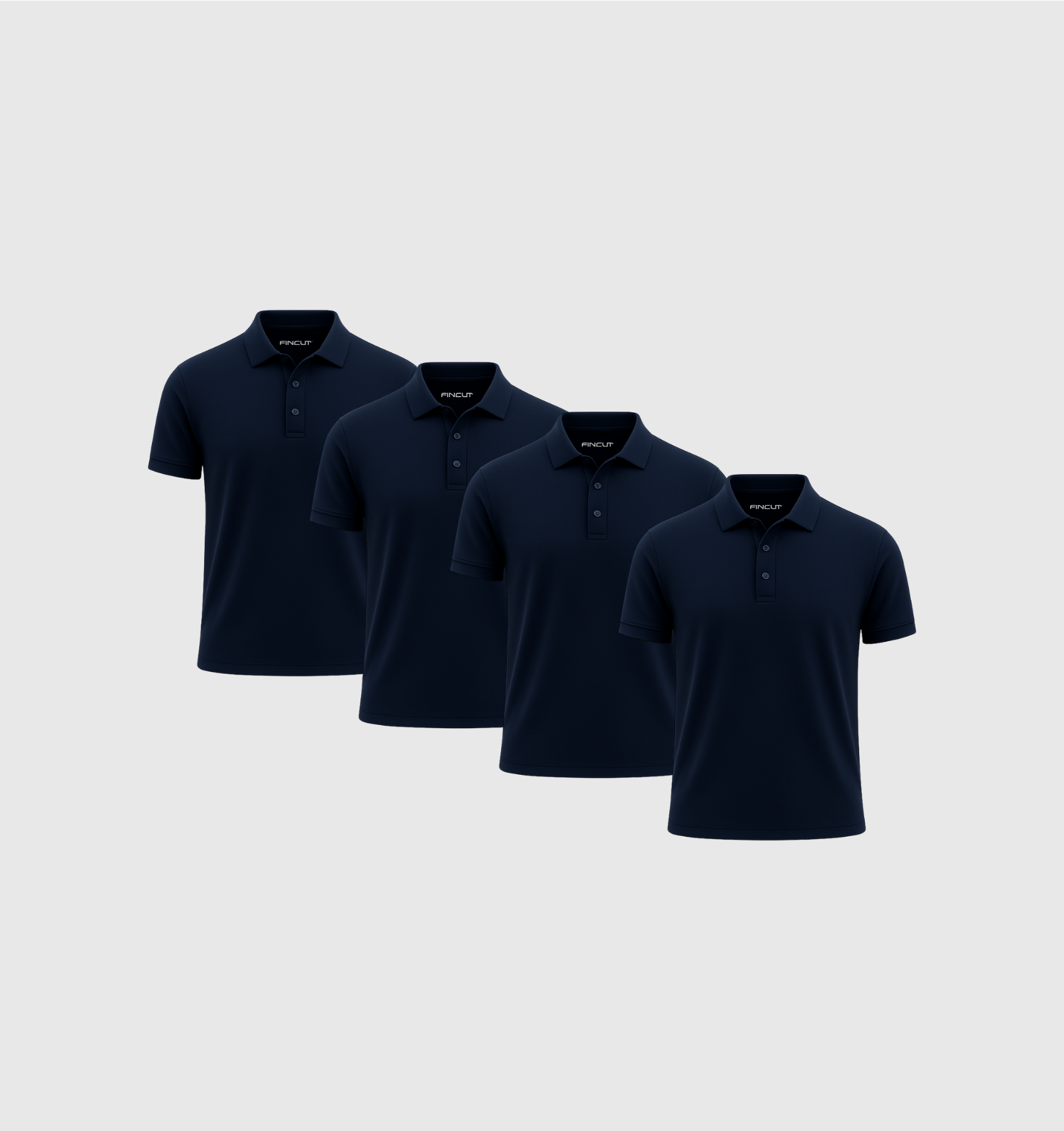 Pack de 4 Polos - Bleu marine
