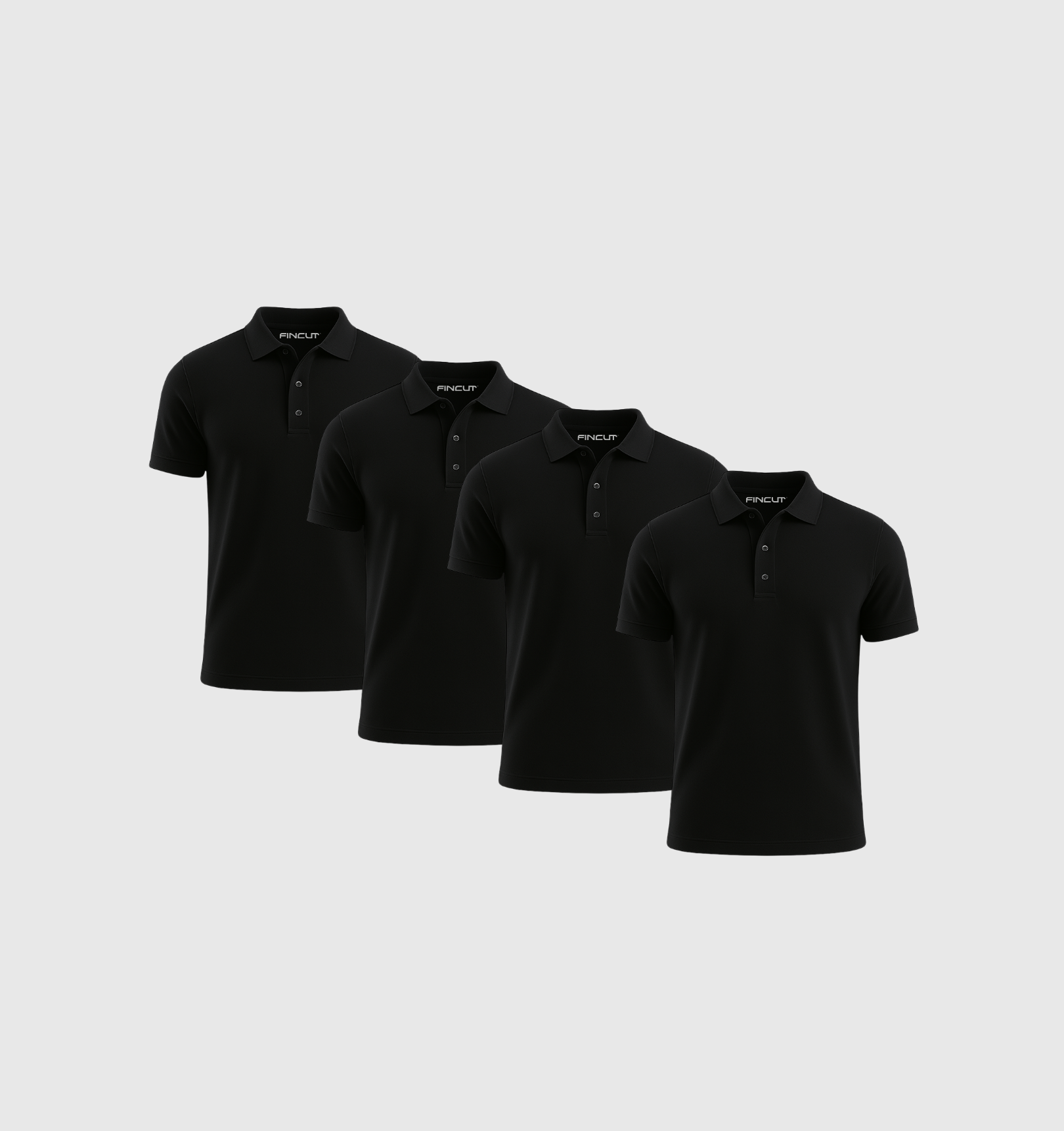 Pack de 4 Polos - Noir
