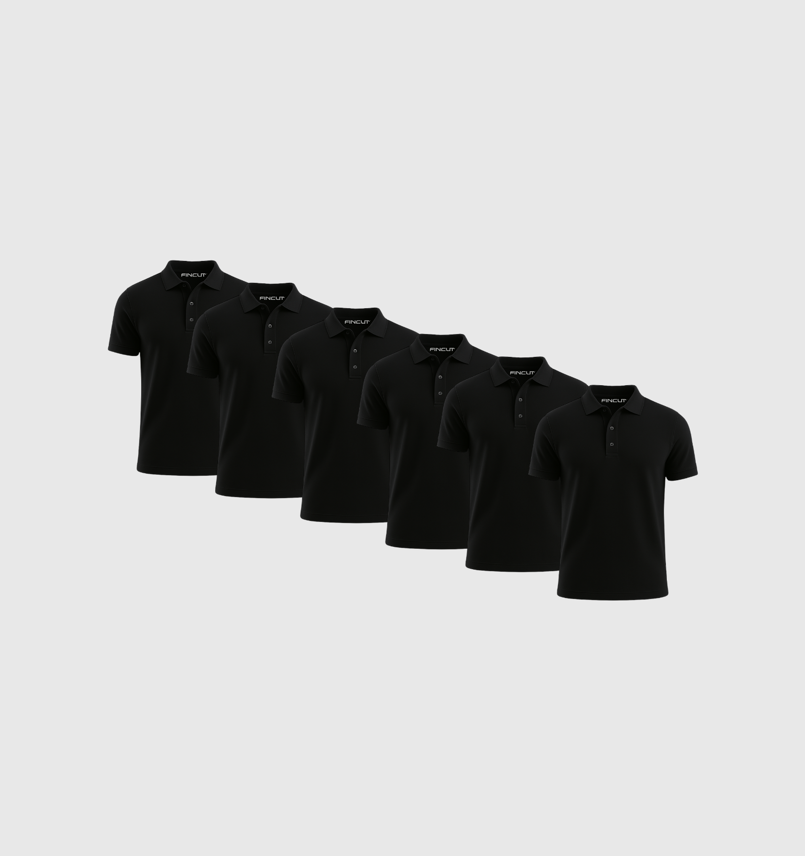 Pack de 6 Polos - Noir
